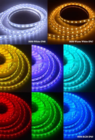 Ленточный светильник RGB 5050 с батарейным питанием