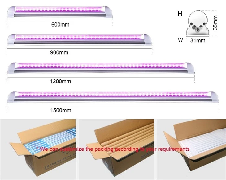 T8 Grow Lights sizes
