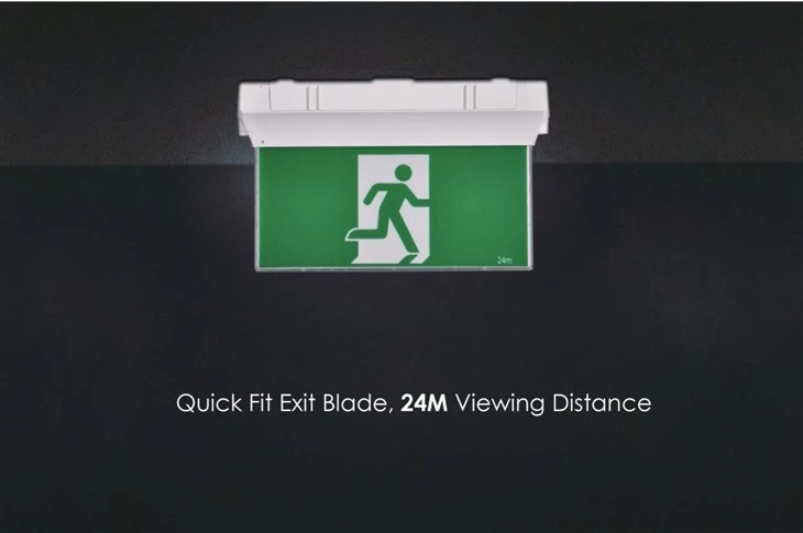 Green Exit Sign With Emergency Light 20W